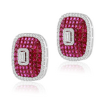 Load image into Gallery viewer, Ruby Cushion Earrings