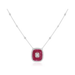 Load image into Gallery viewer, Ruby Cushion Pendant