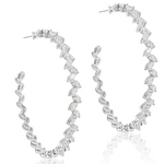 Load image into Gallery viewer, Marquis Diamond Hoops