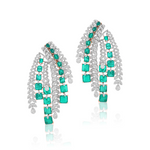 Load image into Gallery viewer, Green Long Chandelier