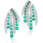 Load image into Gallery viewer, Green Long Chandelier