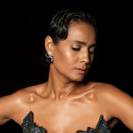 Load image into Gallery viewer, Rhombus Teal Earrings