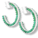 Load image into Gallery viewer, Verdant Briolettes Hoops