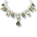Load image into Gallery viewer, Green Uncut Polki Necklace