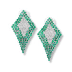 Load image into Gallery viewer, Emerald Rhombus Earrings