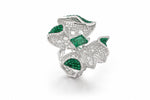 Load image into Gallery viewer, Emerald Petal Ring