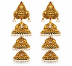Load image into Gallery viewer, TRIPLE LAYER LAXMI JHUMKI