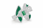 Load image into Gallery viewer, Emerald Petal Ring