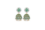 Load image into Gallery viewer, Emerald Gold Diamond Jhumkis

