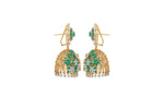 Load image into Gallery viewer, Emerald Gold Diamond Jhumkis
