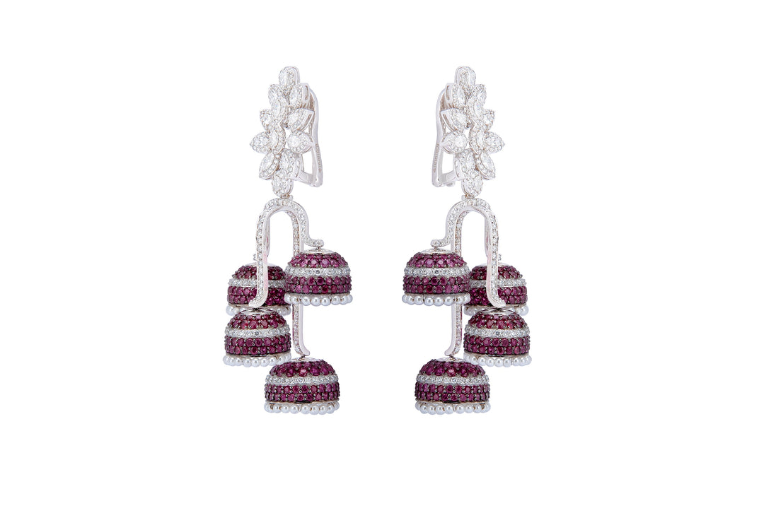 Scarlet Diamond Jhumkis