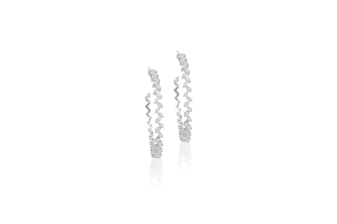 Marquis Diamond Hoops