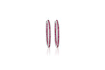 Load image into Gallery viewer, Wheel of Ruby &amp; Diamond Hoops
