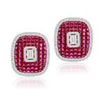 Load image into Gallery viewer, Ruby Cushion Earrings