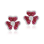 Load image into Gallery viewer, Crimson Clover Earring