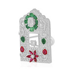 Load image into Gallery viewer, Verdant Ruby Empress Pin