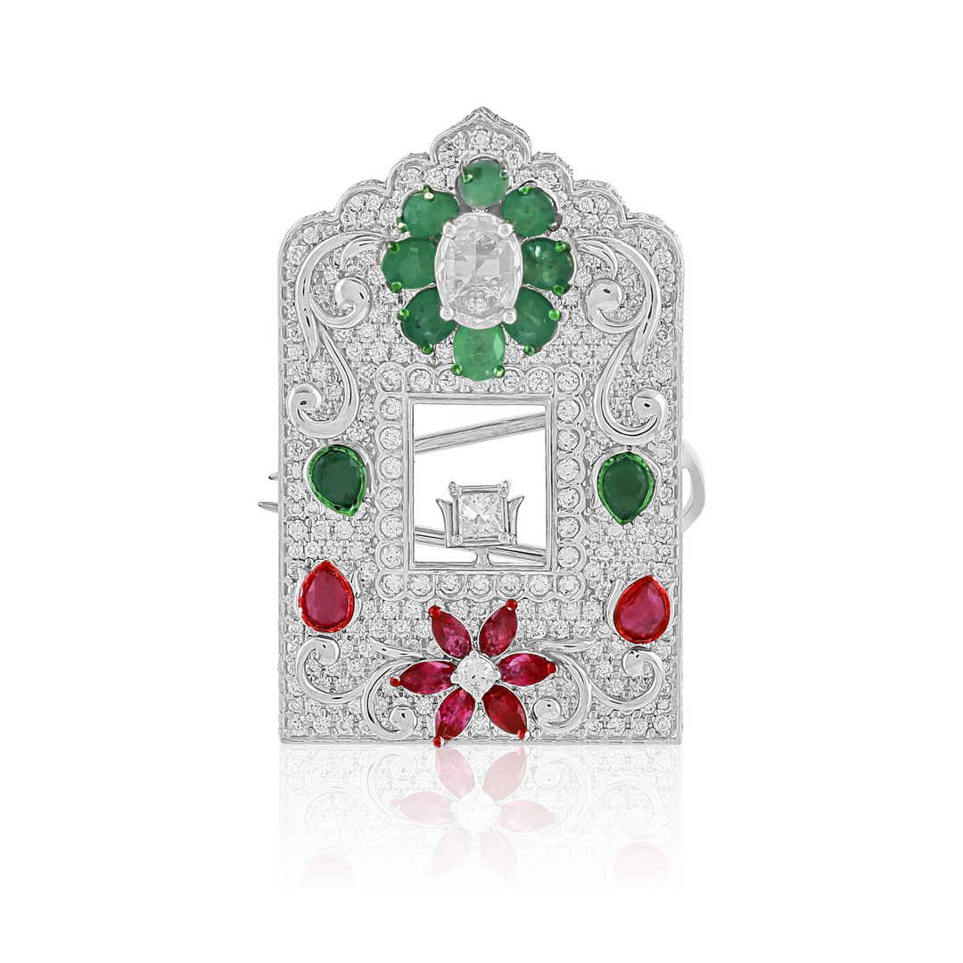Verdant Ruby Empress Pin
