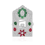 Load image into Gallery viewer, Verdant Ruby Empress Pin