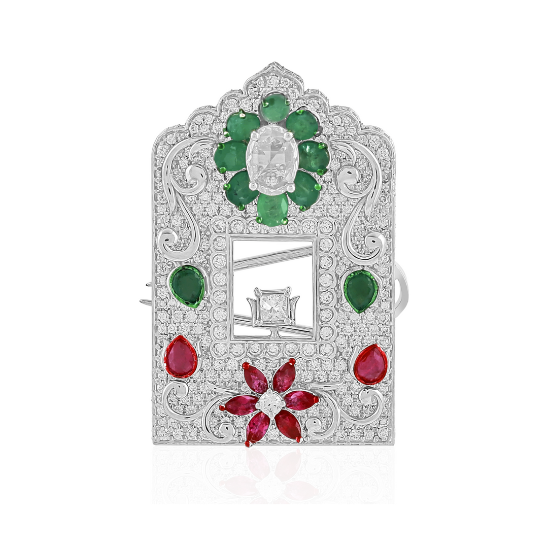Verdant Ruby Empress Pin