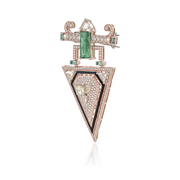 Emerald Apex Brooch