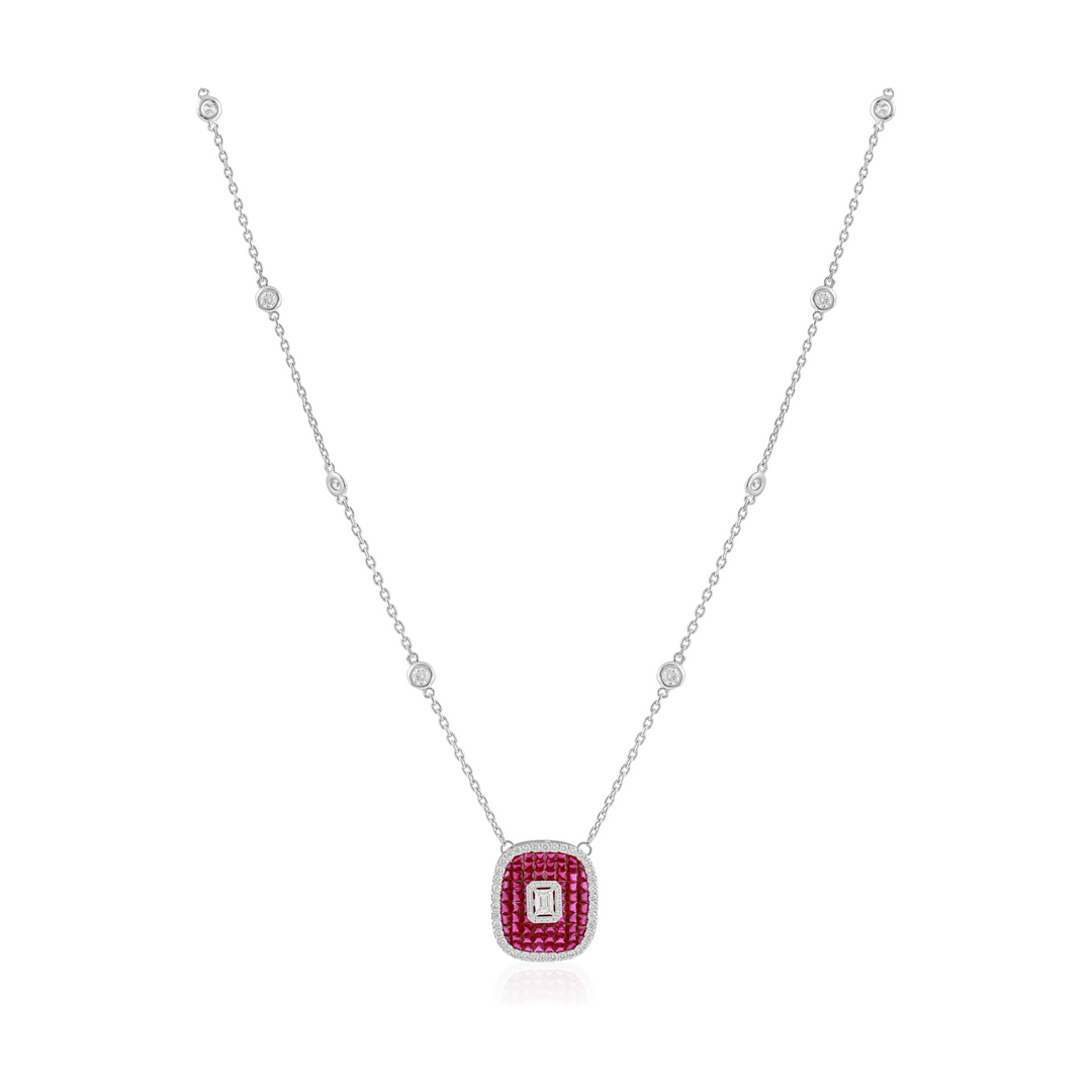 Ruby Cushion Pendant