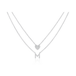 Load image into Gallery viewer, Hear Initial  Necklace