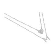 Hear Initial  Necklace