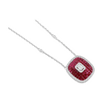 Load image into Gallery viewer, Ruby Cushion Pendant