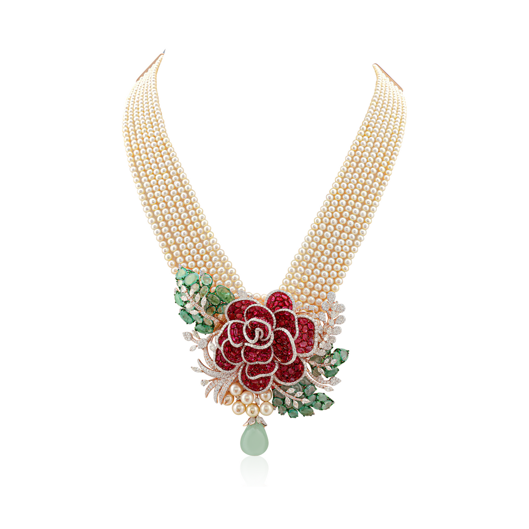 Ruby Blossom Necklace