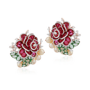 Ruby Blossom Earrings