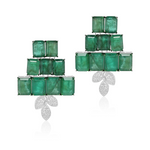 Load image into Gallery viewer, Emerald Aura Earrings