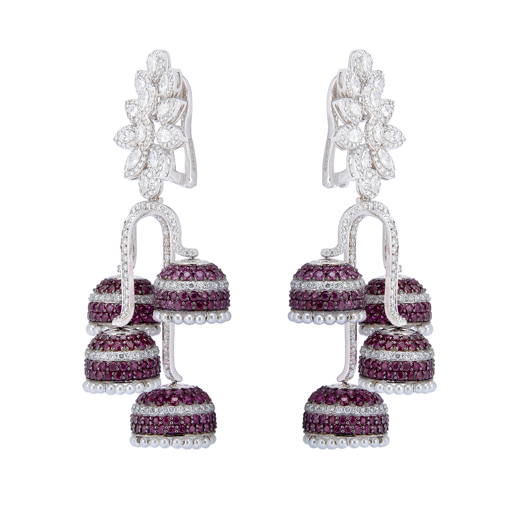 Scarlet Diamond Jhumkis