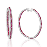 Wheel of Ruby & Diamond Hoops