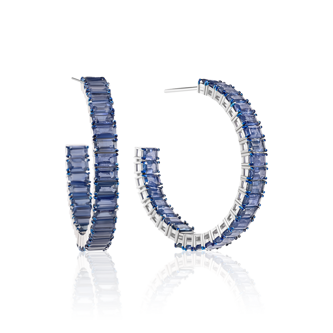 Wheel of Sapphire Hoops