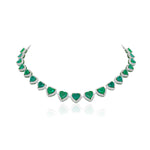Load image into Gallery viewer, Emerald Heartline Necklace
