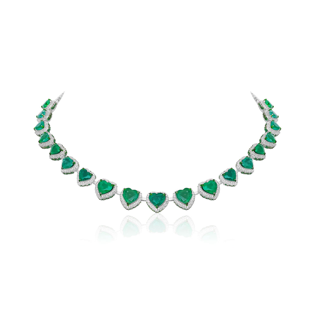 Emerald Heartline Necklace