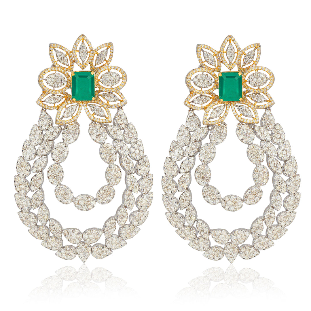 Emerald Blossom Earrings