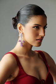 Scarlet Diamond Jhumkis