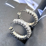 Load image into Gallery viewer, Eternity Diamond Hoops