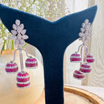 Load image into Gallery viewer, Red Diamond Jhumka
