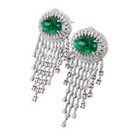 Load image into Gallery viewer, Green chandelier earring