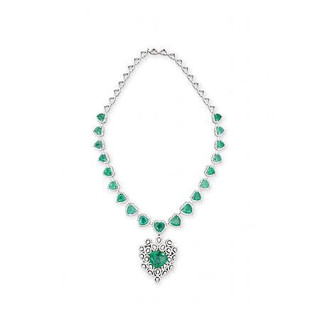 Emerald Heartline Necklace