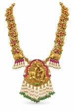 Load image into Gallery viewer, KRISHNA WITH NANDI LONG NECKLACE