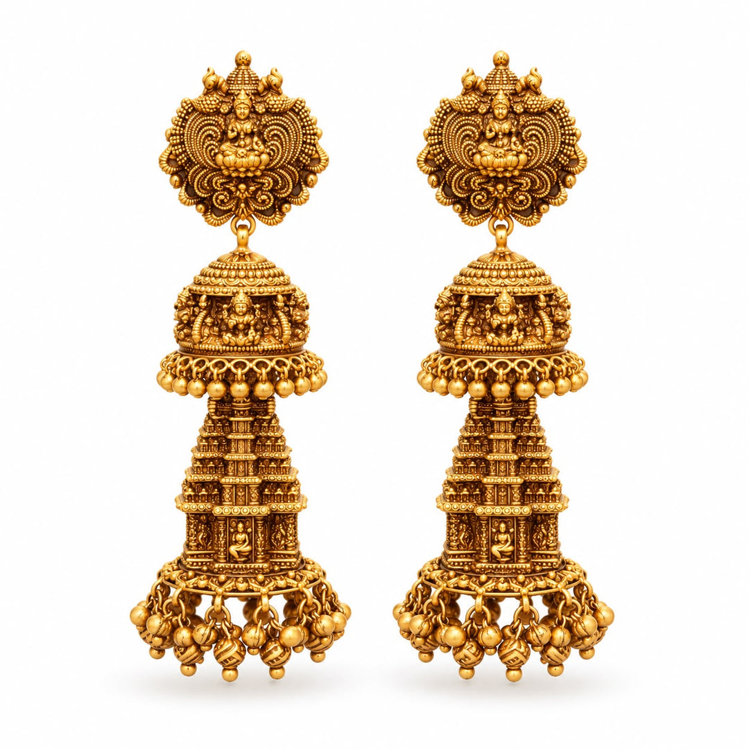 LAXMI TEMPLE GOPURAM JHUMKA