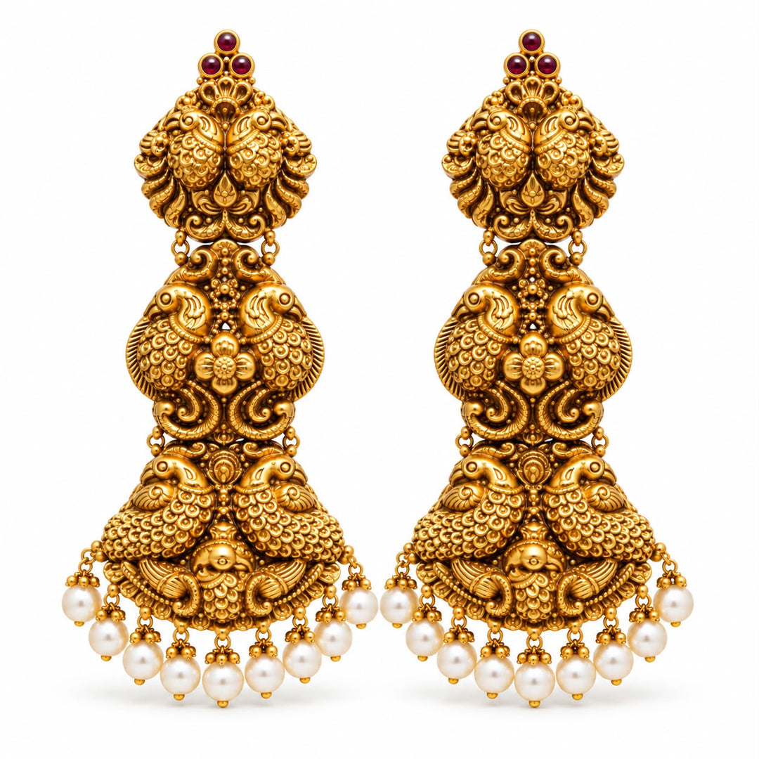 EARRING WITH PEACOCK